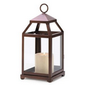 Bronze Contemporary Candle Lantern